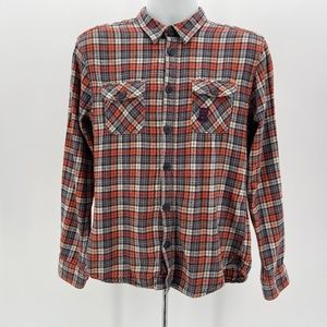Supreme AMC CO Orange & Gray Plaid Flannel